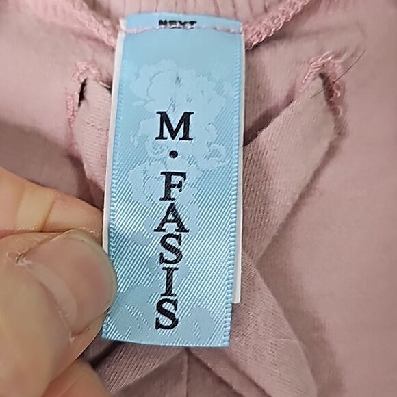 Cardigan Open Style Pink Braided Back 3/4 Sleeves Front Pockets Size Small - Picture 3 of 4